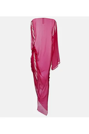 Rick Owens Abito draped silk maxi dress