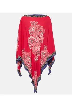 Etro Printed satin cape