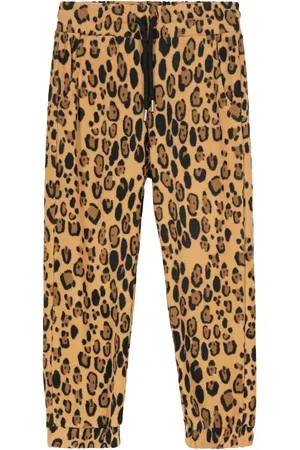 Mini Rodini Leopard printed fleece sweatpants