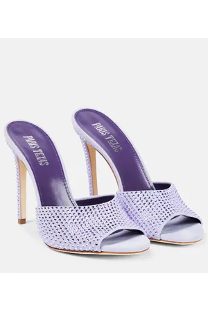 PARIS TEXAS Holly embellished suede mules