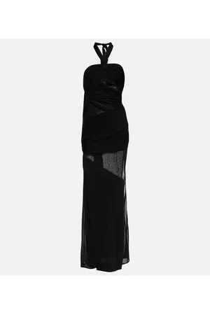 Tom Ford Paneled semi-sheer cutout gown