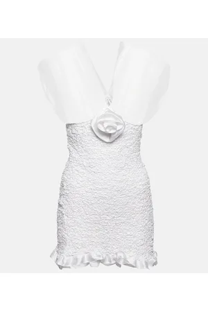 Alessandra Rich Textured silk minidress