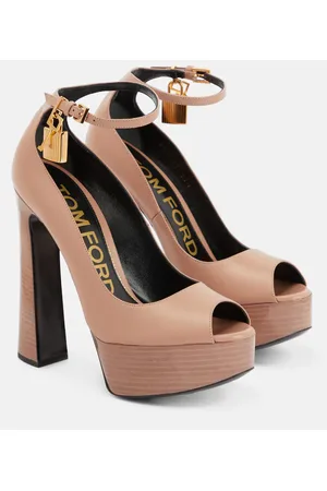Tom Ford Padlock platform leather sandals