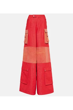Didu High-rise wide-leg cotton pants