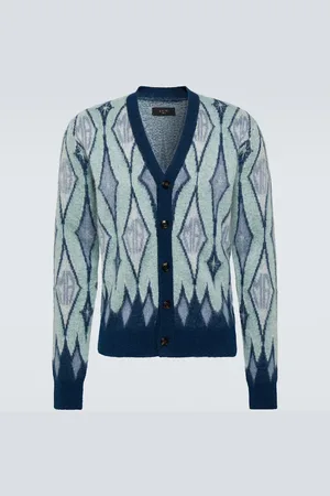 AMIRI Argyle mohair-blend cardigan