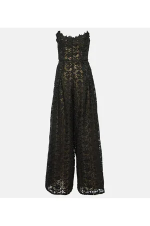 Oscar de la Renta Strapless lace jumpsuit