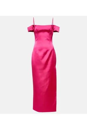 Rasario Off-shoulder satin gown