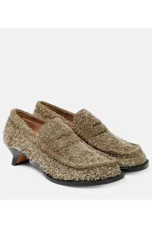 Loewe Terra 40 suede loafer pumps