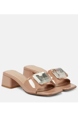 Gianvito Rossi Jaipur embellished patent leather mules