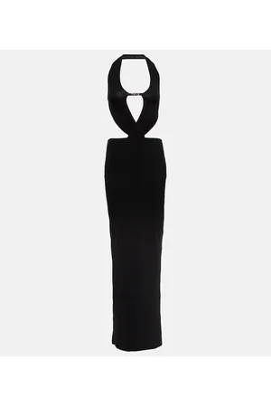 AYA MUSE Chain-detail cutout maxi dress