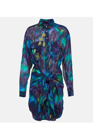 Marant Etoile Nueva printed cotton shirt dress
