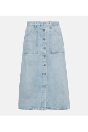 Citizens of Humanity Anouk high-rise denim midi skirt