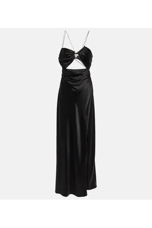 The Sei Asymmetrical silk satin gown