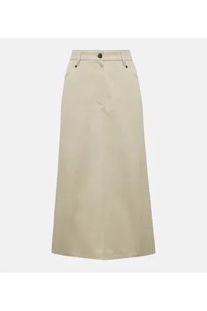 Brunello Cucinelli Denim midi skirt