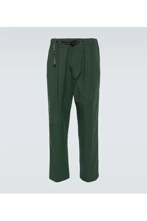 and wander Nylon Chino Tuck tapered pants
