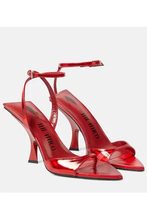 The Attico GG Mismatched 85 metallic sandals