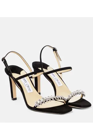 Jimmy Choo Meira 85 embellished suede sandals
