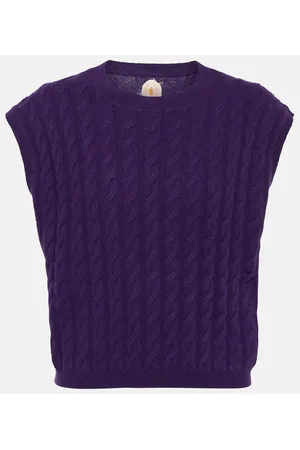 Jardin des Orangers Cable-knit cashmere vest