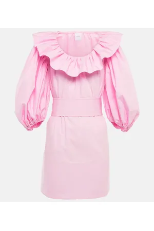 Patou Puff-sleeve cotton minidress