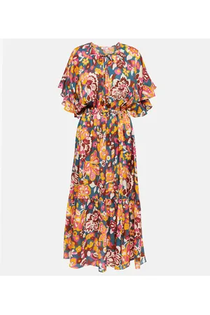ERES Piment floral silk and cotton midi dress