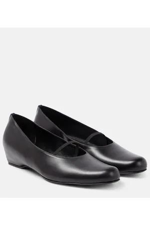 The Row Marion leather ballet flats