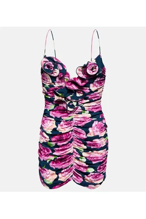 MAGDA BUTRYM Floral ruched minidress