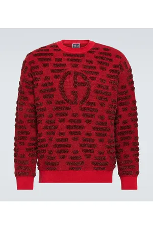Giorgio Armani Logo jacquard wool-blend sweater