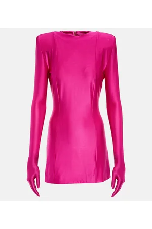 Vetements Diva gloves jersey minidress