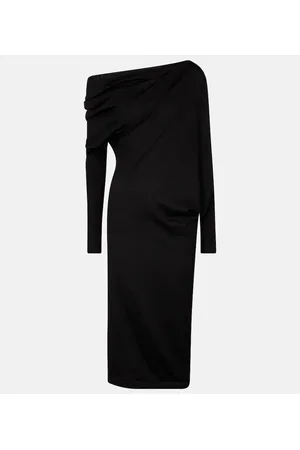 Tom Ford Cashmere and silk off-shoulder midi dress