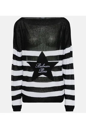 Balmain Logo striped sweater
