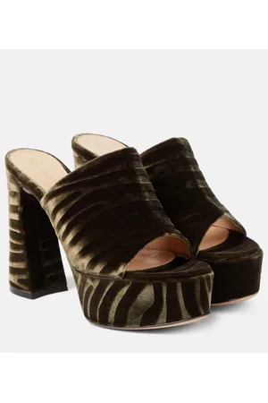 Gianvito Rossi Holly zebra-print platform mules