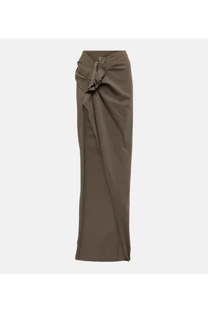 Rick Owens DRKSHDW gathered cotton maxi skirt