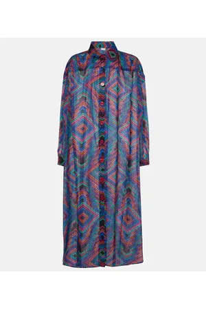 ERES Dj printed cotton voile shirt dress