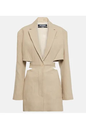 Jacquemus La Robe Bari cutout linen minidress