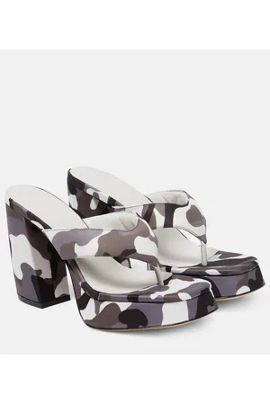 Gia Borghini Gia 17 Uni camouflage platform thong sandals
