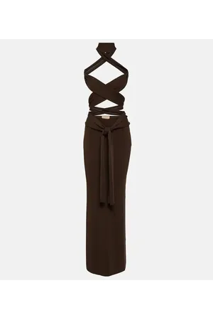 AYA MUSE Sinu cutout halterneck maxi dress