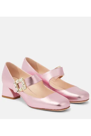 Roger Vivier TrÃ¨s Vivier metallic leather Mary Jane pumps