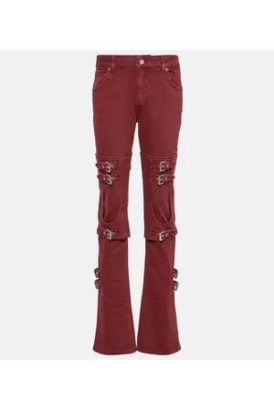 BLUMARINE Cutout mid-rise boyfriend jeans