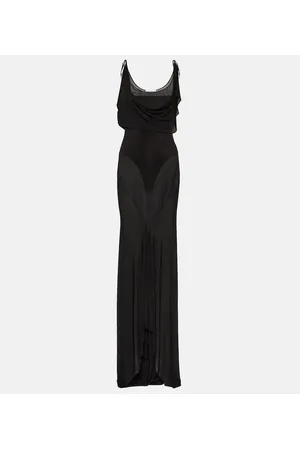 The Attico Semi-sheer jersey gown