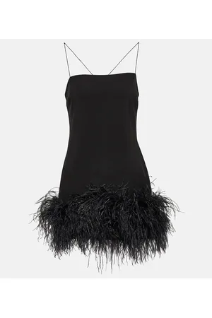 The Attico Feather-trimmed minidress