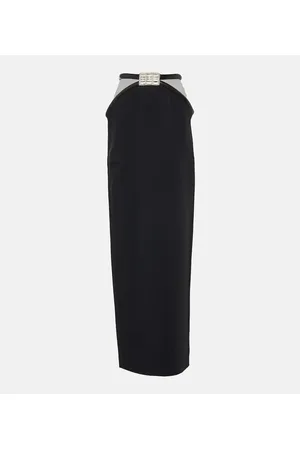 DAVID KOMA Embellished cutout cady maxi skirt