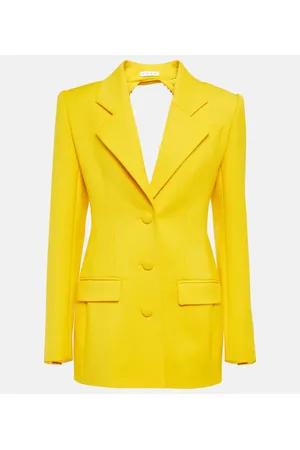 AREA Embellished wool blazer minidress
