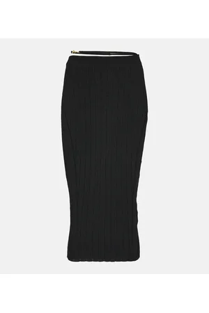 Jacquemus La Jupe Pralu ribbed-knit midi skirt