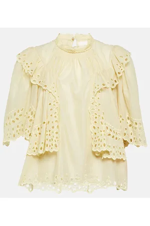 Marant Etoile Katia broderie anglaise cotton top