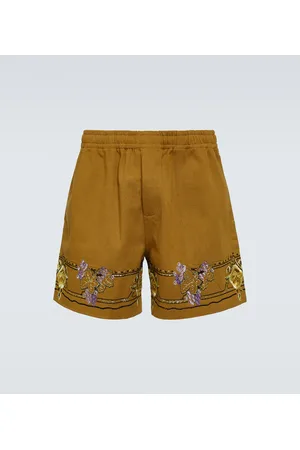 BODE Embroidered cotton shorts
