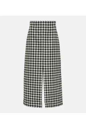 Burberry Houndstooth twill maxi skirt