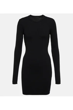 WARDROBE.NYC Rib-knit wool minidress