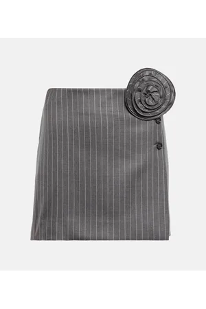 MAGDA BUTRYM Pinstripe wool miniskirt