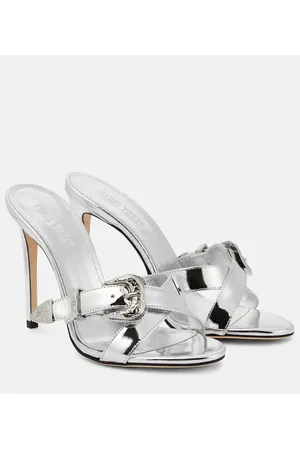 PARIS TEXAS Regina 105 metallic leather mules