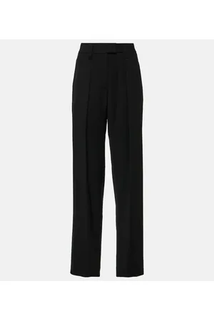 Brunello Cucinelli High-rise gabardine wide-leg pants
